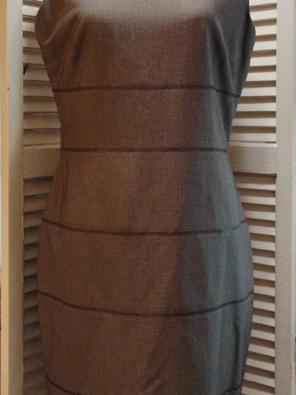 Calvin Klein Strapless Charcoal Sheath Dress